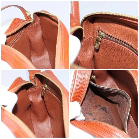 LOUIS VUITTON Epi Jeune Fille MM Shoulder Bag Brown M52153 LV Auth am10076